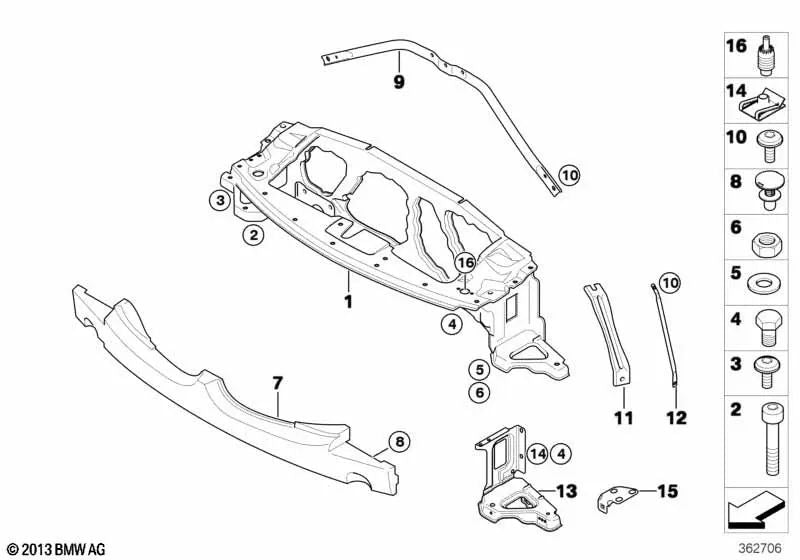 Parafuso sextavado com arruela para BMW E70N, E85, E86 (OEM 07147131246). BMW original
