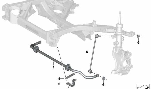 Bieleta de suspensión delantera izquierda OEM 31306886279 para BMW G29. Original BMW.