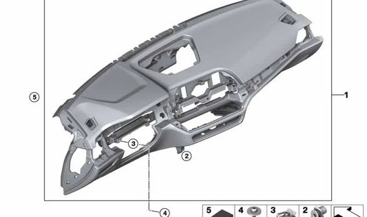 Dashboard for BMW G20, G21, G22, G23, G26 (OEM 51459476385). Genuine BMW
