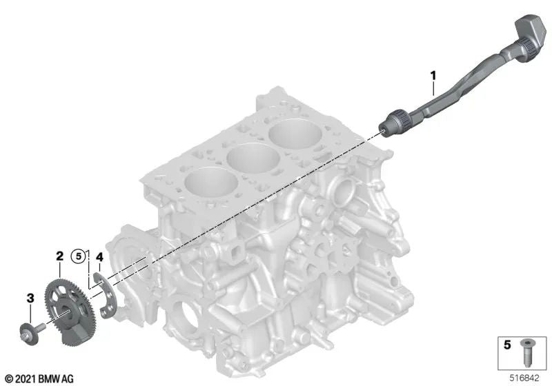 BMW Gear 1 F40, F52, série 2 F44, F45N, F46, F46N, U06, X1 F48, F48N, F49N, U11, U12, x2 F39 (OEM 11278651676). BMW d'origine.