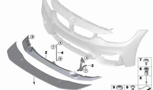 Imprimir o Splitter OEM 51118072163 para BMW F82, F83. BMW original.