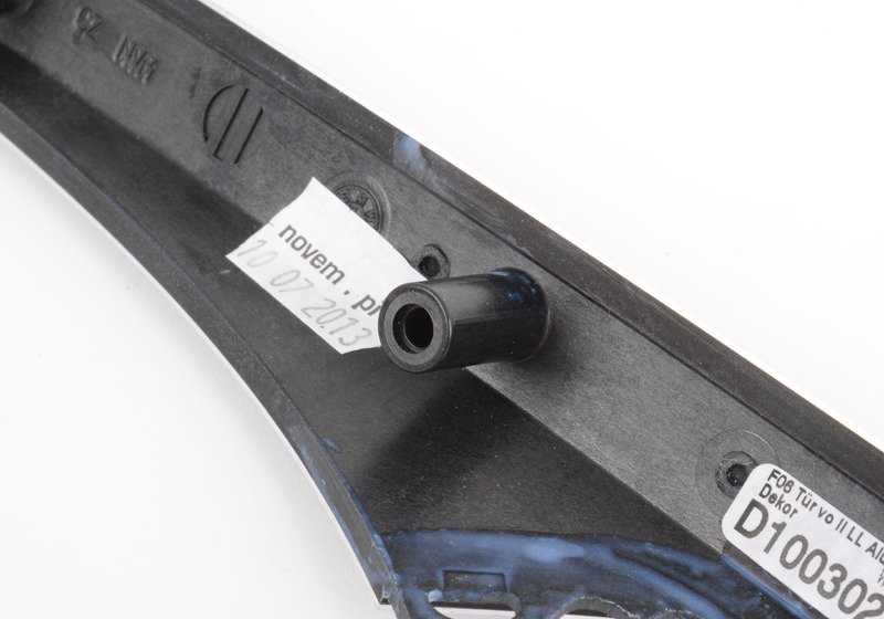 Embellecedor de puerta aluminio cepillado izquierdo OEM 51417291391 para BMW F06 (Serie 6 Gran Coupé). Original BMW.