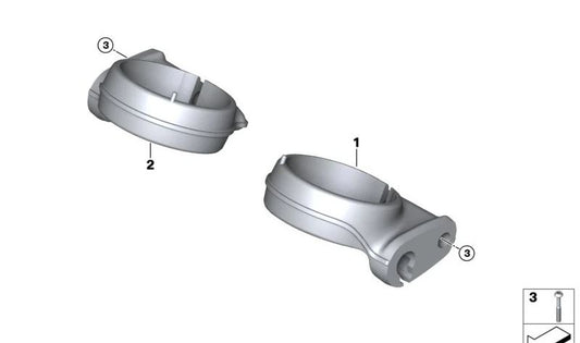 Izquierdo OEM Suporte intermitente 63138354917 Para motocicletas BMW R Nine Pure, Scrambler, Urban G/S. BMW Motorrad original.