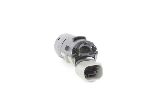 Gray ultrasonic parking sensor OEM 66206989100 for BMW E39, E60, E60N, E61, E61N, E83, E83N. Compatible with Park distance control system (PDC). Original BMW.