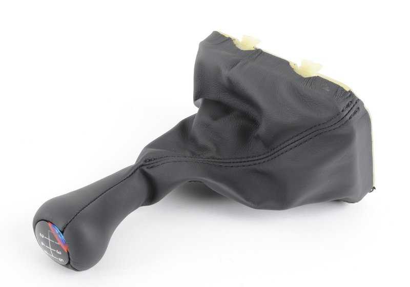 Fuelle de palanca de cambio en cuero Walk-Nappa OEM 25111221823 para BMW E31. Original BMW.