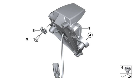Luz de matrícula LED OEM 63267924546 para motos BMW F900R, F900XR, CE04. Original BMW Motorrad.
