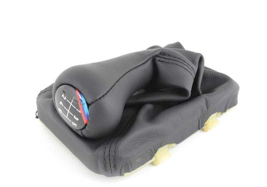 Fuelle de palanca de cambio en cuero Walk-Nappa OEM 25111221823 para BMW E31. Original BMW.