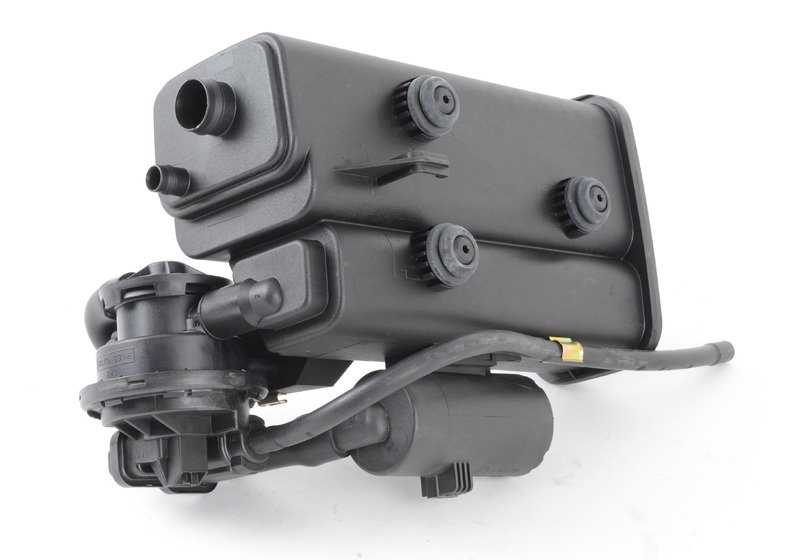 Filtro de carbón activo OEM 16131183573 para BMW E39 y E38. Componente del sistema de ventilación del depósito de combustible. Original BMW.