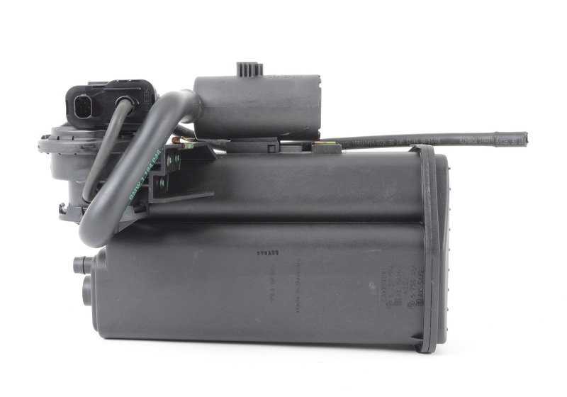 Filtro de carbón activo OEM 16131183573 para BMW E39 y E38. Componente del sistema de ventilación del depósito de combustible. Original BMW.