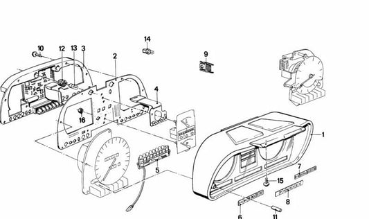 Connecteur de codage OEM 62111370243 pour BMW E28 (525i, 528i) et E23 (728i). Pièce BMW originale. Idéal pour le réservoir d'instruments et les systèmes électroniques.