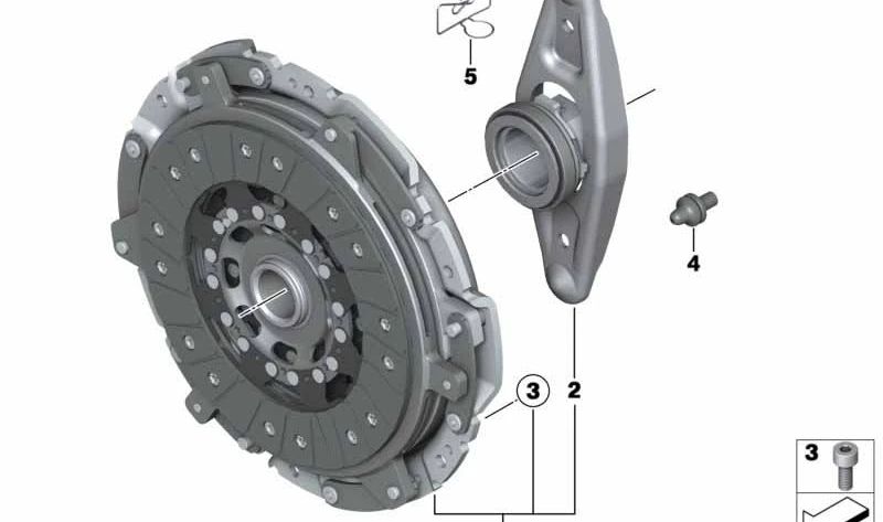 Kit de embrague OEM 21217849699 para BMW F10, F06, F12, F13. Original BMW.