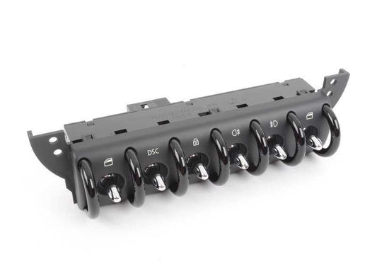 Unidad de interruptores consola central OEM 61316917993 para MINI R50, R53, Cabrio R52. Original MINI.