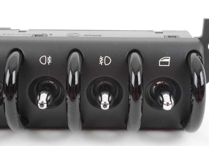 Unidad de interruptores consola central OEM 61316917993 para MINI R50, R53, Cabrio R52. Original MINI.