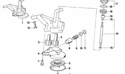 Engranaje para BMW Serie 3 E30, Serie 5 E28, E34 (OEM 11411713428). Original BMW