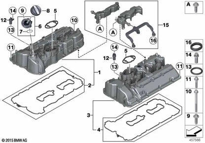 Füllen Sie den Mund für BMW X5 F15, F85, X6 F16, F86 (OEM 11127647074). Original BMW
