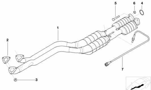 Capteur d'oxygène (sonde lambda) OEM 11781406981 pour BMW E36, Z3. BMW d'origine.
