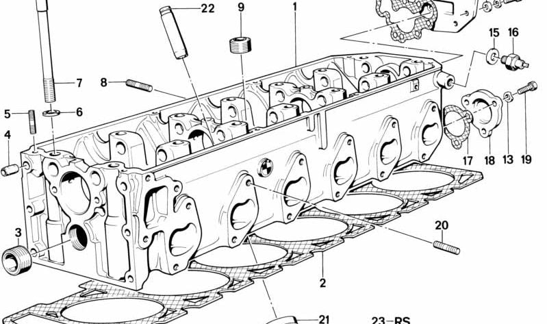 Junta de culata OEM 11121706569 para BMW E32, E34. Original BMW.