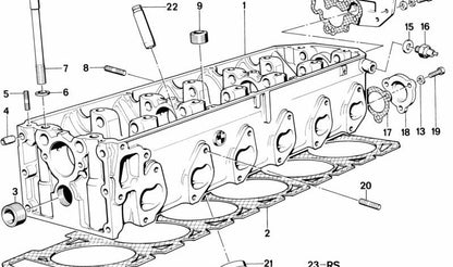 Tapa de culata OEM 11121710771 para BMW E24, E32, E34 (modelos 530i, 535i con motor M30). Repuesto original BMW.
