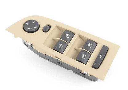 Interruptor elevalunas eléctrico beige lado conductor OEM 61319217331 para BMW E90 {316d, 316i} compatible con modelos de 2005 a 2011. Repuesto original BMW.