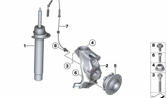 OEM de amortecedor de choque frontal 31316873777 para BMW F34 e F34N. Substituição original da BMW.