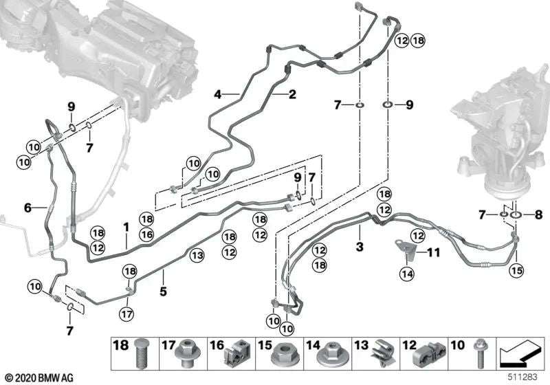 Soporte para BMW G07 (OEM 64127941536). Original BMW