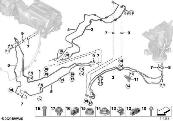 Soporte para BMW G07 (OEM 64127941536). Original BMW