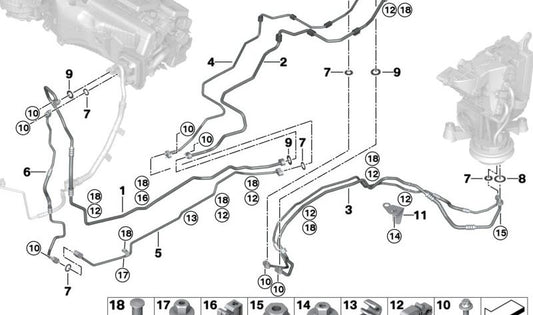 Untere Saugrohr Teil 2 OEM 64539493992 für BMW X7 G07 {xDrive40d, xdrive40i, xdrivem60i, alpina xb7}. Kompatibel mit Modellen von 2018 bis 2027. Original BMW.