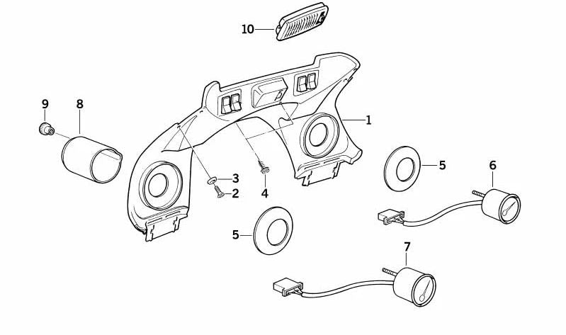 Luz interior OEM 63311376046 para BMW E30, Z1. Original BMW.