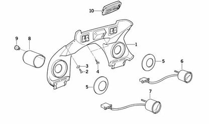 Luz interior OEM 63311376046 para BMW E30, Z1. Original BMW.