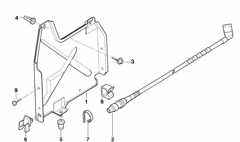 Vorstand für BMW E21, E30, E36, E28, E34, E39, E24, E23, E32, E38, E31 (OEM 61661365657). Original BMW