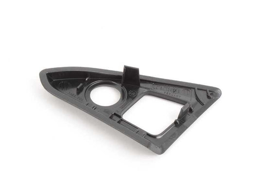 Tapa embellecedora cierre consola central OEM 51169171552 para BMW F10, F11, F18. Original BMW.