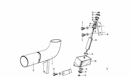 Silentblock motor derecho OEM 11811245353 para BMW E30,E28,E34,E24,E23. Soporte de goma para motor. Pieza original BMW.