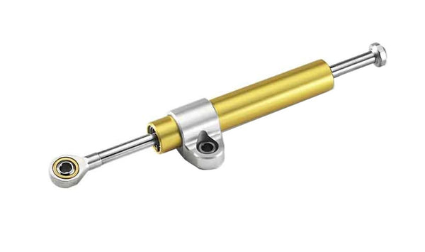 Amortiguador de dirección regulable HP dorado OEM 77248394218 para motos BMW R nineT, Pure, Scrambler, Racer, Urban G/S. Original BMW Motorrad.