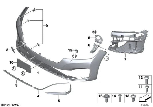 Suporte para BMW Série 7 G11N, G12N, Série 8 F91, F92, F93, G14, G15, G16 (OEM 51117420875). BMW original