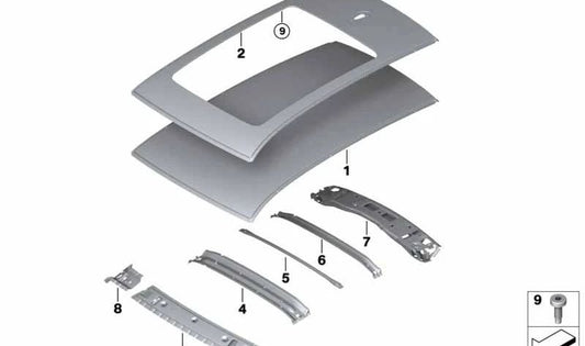 Tornillo de chapa cabeza redonda OEM 07149365419 para BMW G01, G01N, F97, F97N, G08, G08E, G08F, G08N, G02, G02N, F98, F98N. Original BMW.