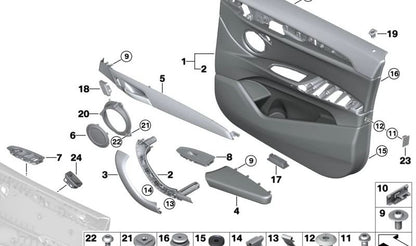 Clip sujetacables OEM 07147127892 para BMW E81, E82, E87, E88, F20, F21, F22, F23, F87, F30, F31, F34, F80, F32, F33, F82, F83, F39, F15, F85, F16, F86, E89, MINI R60. Original BMW y MINI.