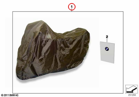 Black OEM exterior protective cover 77028527017 for BMW motorcycles C evolution, C 400 GT, C 400 X, C 600 Sport, C 650 Sport, C 650 GT... and more. Original BMW Motorrad