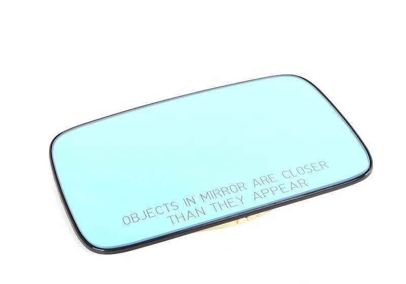 Cristal de espejo retrovisor calefactable OEM 51161938093 para BMW E34, E32. Original BMW.