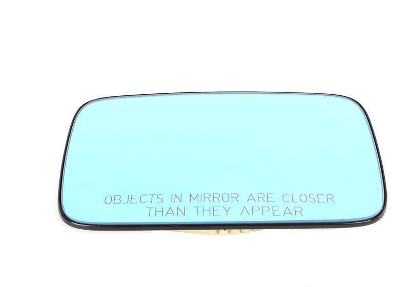 Cristal de espejo retrovisor calefactable OEM 51161938093 para BMW E34, E32. Original BMW.