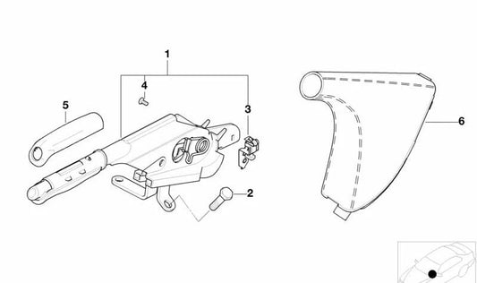 Handbrake Lever Cover OEM 34417904013 for BMW E46. Original BMW.
