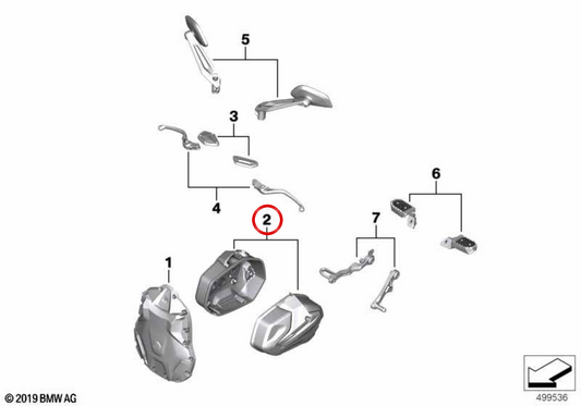Jeu de caches de culasse HP gauche et droit OEM 77122462935 pour motos BMW R 1250 GS, R 1250 GS Adventure, R 1250 RT, R 1250 R, R 1250 RS… et plus. Original BMW Motorrad.