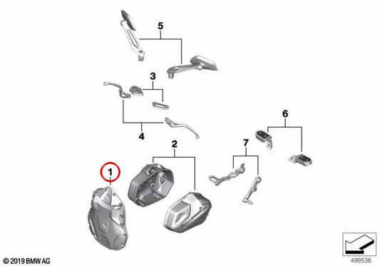 Front engine case cover HP OEM 77122462938 for BMW Motorrad R 1200 GS, R 1250 GS, R 1200 GS Adventure, R 1250 RT, R 1250 R, R 1250 RS… Original BMW Motorrad