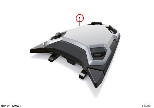 Piastra portapacchi monoposto OEM 77141541531 per BMW Motorrad R1200GS, R1300GS. BMW Motorrad originale.