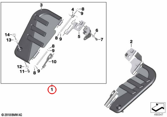 OEM 77148392071 Front Ruhe für BMW Motorrad K 1600 Bagger (Models 0F51 und 0F61, 2017–2027). Verbessert den Fahrkomfort. Nur mit Schutzbalken kompatibel. Originaler BMW Motorrad.