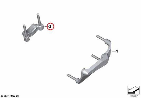 Rechter Motorschutz OEM 77149830124 für BMW S 1000 R, S 1000 RR, M 1000 R, M 1000 RR Motorräder. Original BMW Motorrad.