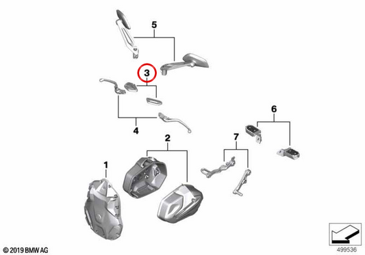 HP-Deckel für Ausgleichsbehälter OEM 77222462947 für BMW R1250GS, R1250GS Adventure, R1250RT, R1250R, R1250RS Motorräder. Original BMW Motorrad.