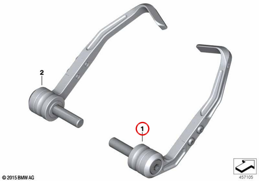 Brake lever protector OEM 77228537508 for BMW S1000RR motorcycles. Original BMW Motorrad.