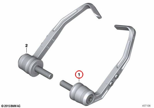 Protecteur de levier de frein avant OEM 77228555582 pour motos BMW S 1000 R (02/2013 - 11/2020). BMW Motorrad d'origine.