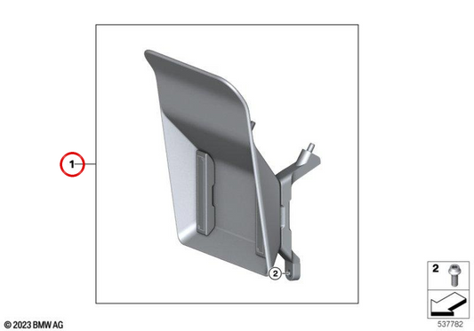 Pannelli vasca anteriori colore chiaro OEM 77255B344E8 per moto BMW CE 02, CE 02 AM (K06) Original BMW Motorrad