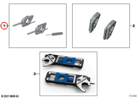Tendicatena posteriore OEM 77258404852 per moto BMW M 1000 R, M 1000 RR, S 1000 R, S 1000 RR, S 1000 XR. BMW Motorrad originale.